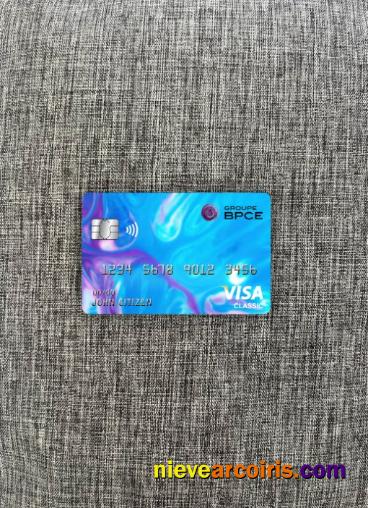 France Groupe BPCE Bank Visa Classic Card Photolook Front Template