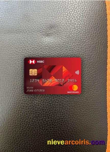 France HSBC Bank Mastercard Photolook Front Template