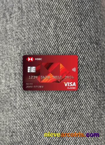 France HSBC Bank Visa Classic Card Photolook Front Sample