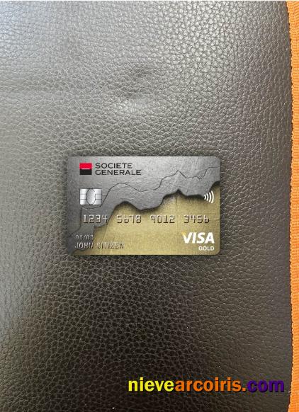 France Société Générale Bank Visa Gold Card Photolook Front Preview