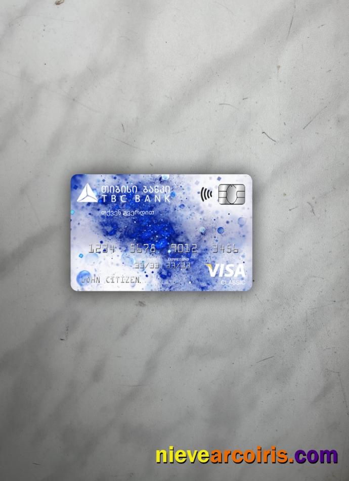 Georgia TBC Bank Visa Classic Card Photolook Front Template
