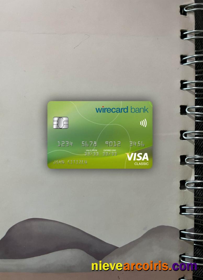 Germany Aschheim Wirecard Bank Visa Classic Card Photolook Front Template