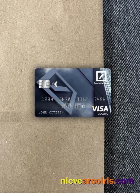 Germany Deutsche Bank Visa Classic Card Photolook Front Template