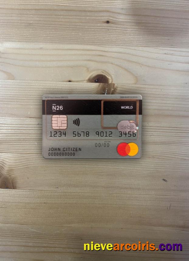Germany N26 Bank Germany Debit Mastercard Photolook Front Sample