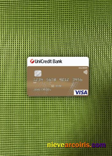 Germany UniCredit Bank VISA Credit Card Photolook Front Template