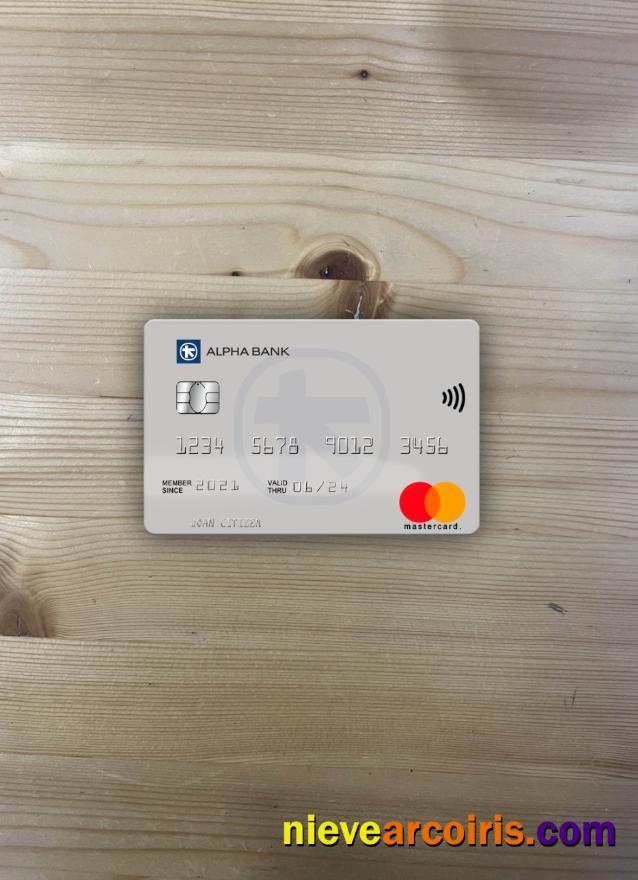 Greece Alpha Bank Mastercard VERSION 3 Photolook Front Template