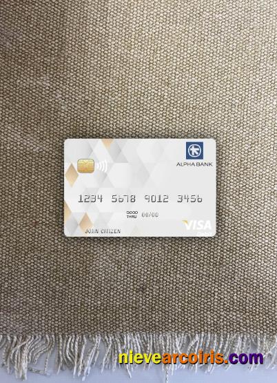 Greece Alpha Bank Visa Debit Card Photolook Front Sample