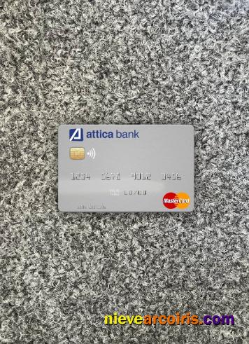 Greece Attica Bank Mastercard Photolook Front Template