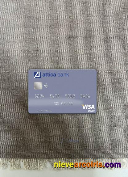 Greece Attica Bank Visa Debit Card Photolook Front Sample