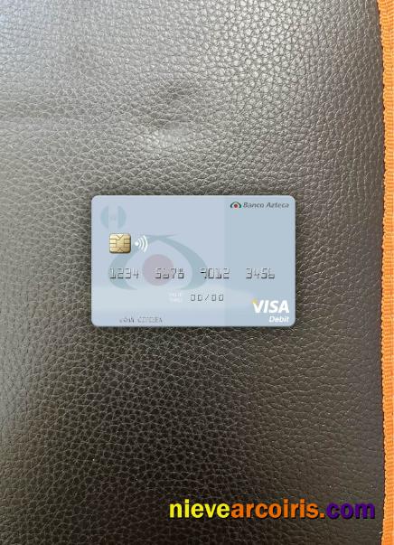 Guatemala Azteca Bank Visa Debit Card Photolook Front Template