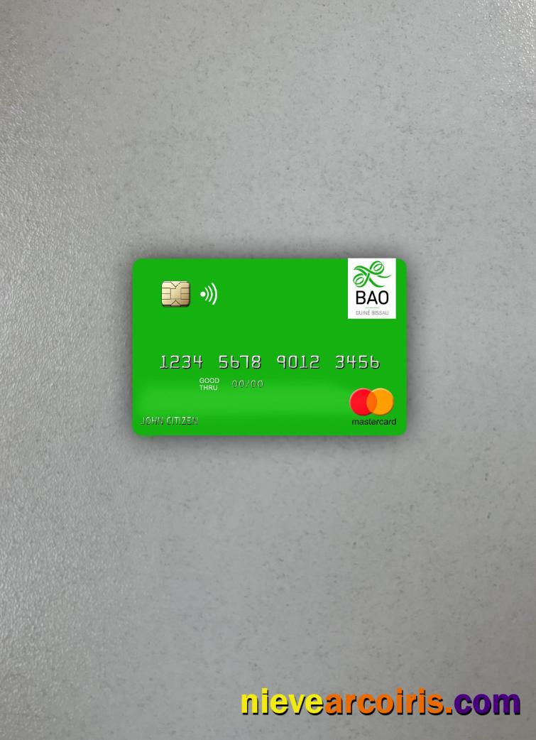 Guinea Bissau Banco Da Africa Ocidental Mastercard Photolook Front Template