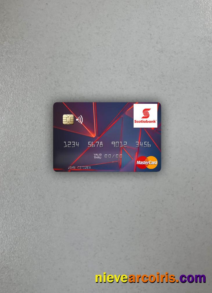 Guyana Bank Of Nova Scotia Mastercard Photolook Front Sample