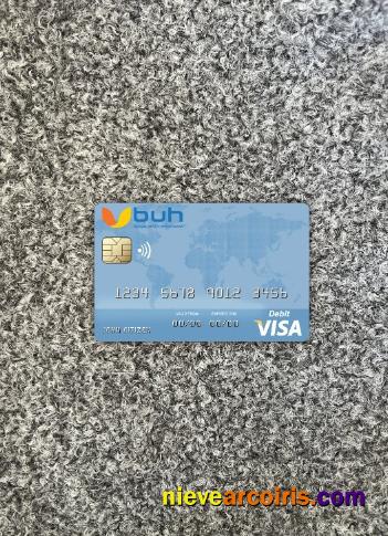 Haiti BUH Bank Visa Debit Card Photolook Front Template