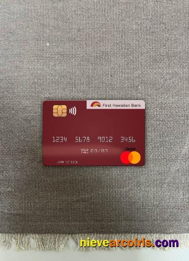 Hawaii First Hawaiian Bank Mastercard Photolook Front Template