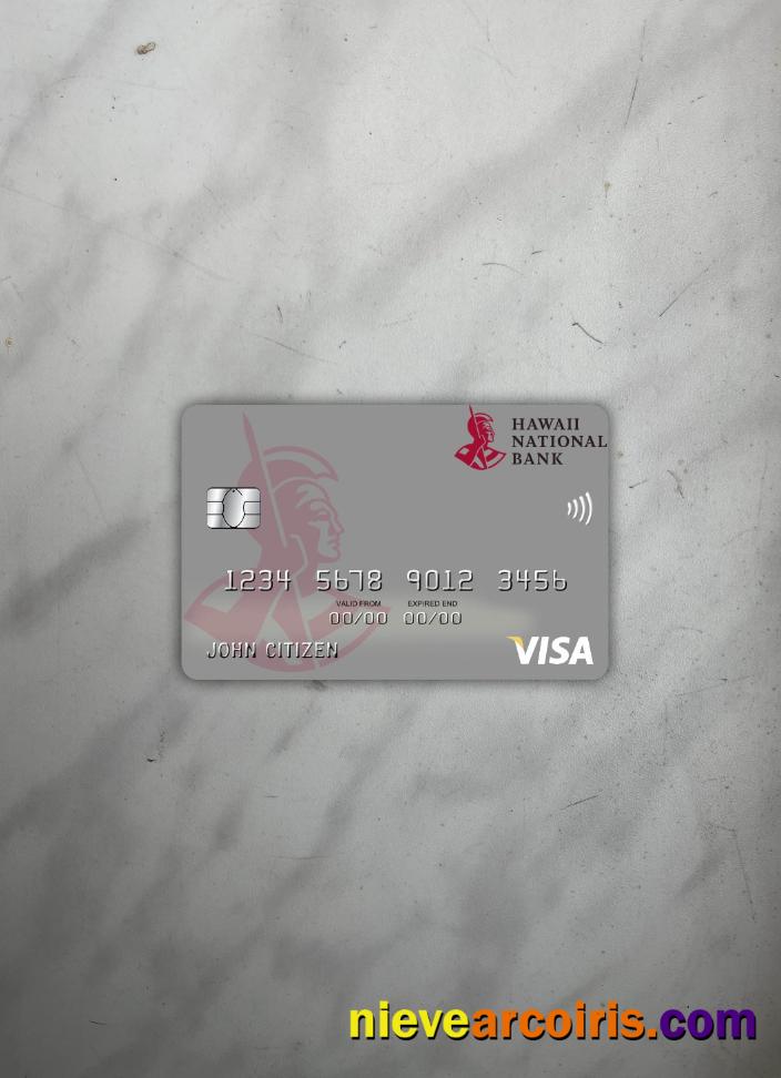 Hawaii, Hawaii Natioanal Bank Visa Debit Card Photolook Front Preview