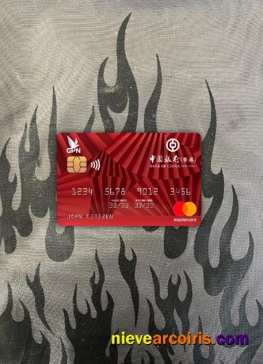 Hong Kong Bank Of China Mastercard Photolook Front Template