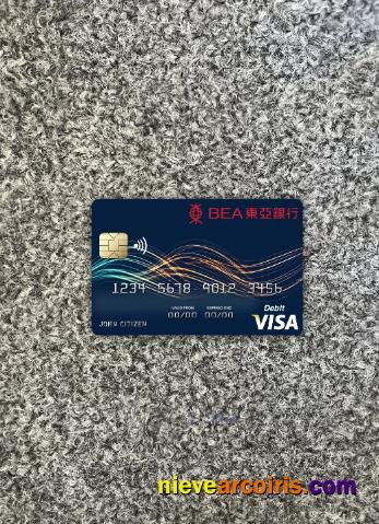Hong Kong Bank Of East Asia Visa Debit Card Photolook Front Sample