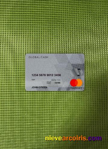 Hong Kong Global Cash Mastercard Photolook Front Template
