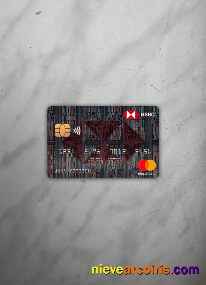 Hong Kong HSBC Bank Mastercard Photolook Front Template