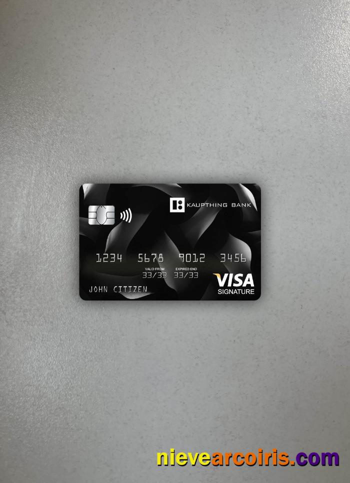 Iceland Kaupthing Visa Signature Card Photolook Front Sample