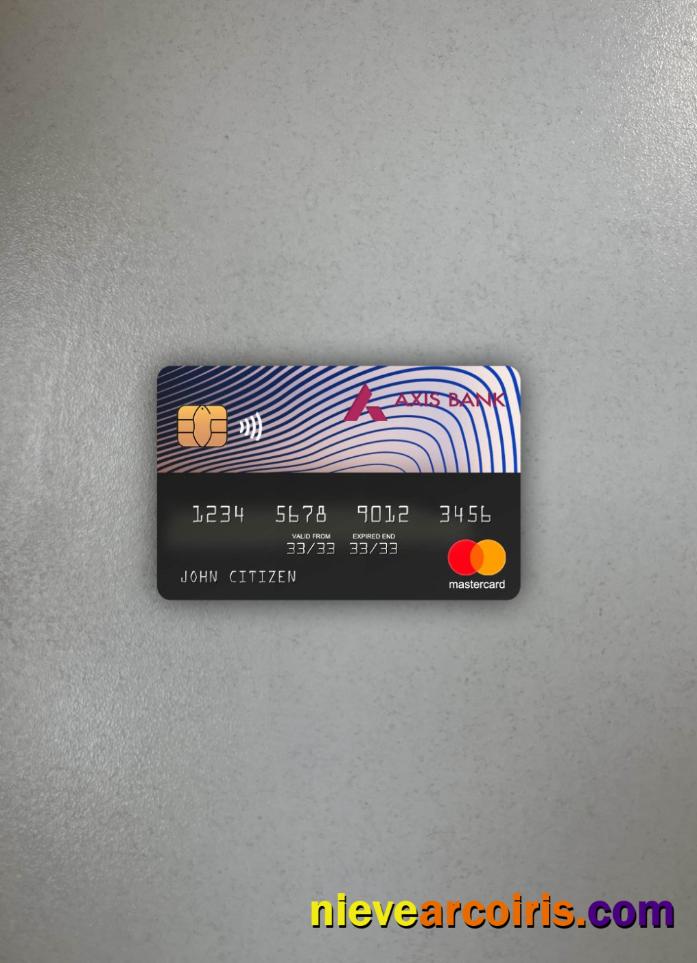 India Axis Bank Mastercard Photolook Front Preview