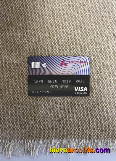 India Axis Bank Visa Signature Card Photolook Front Preview