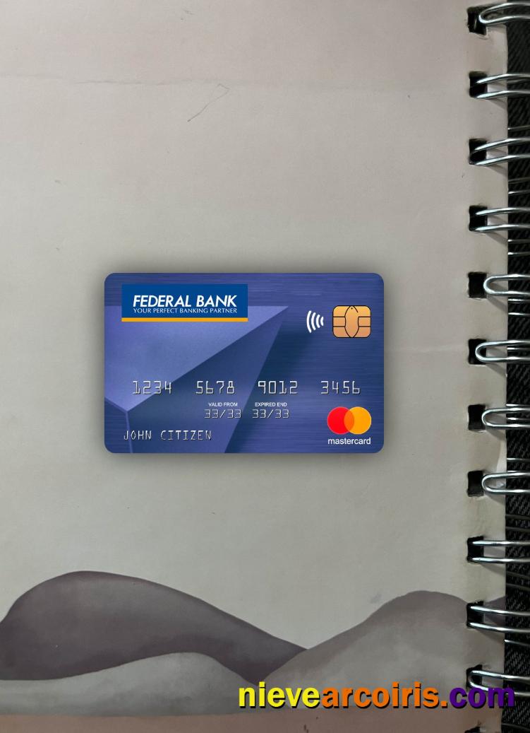 India Federal Bank Mastercard Photolook Front Preview