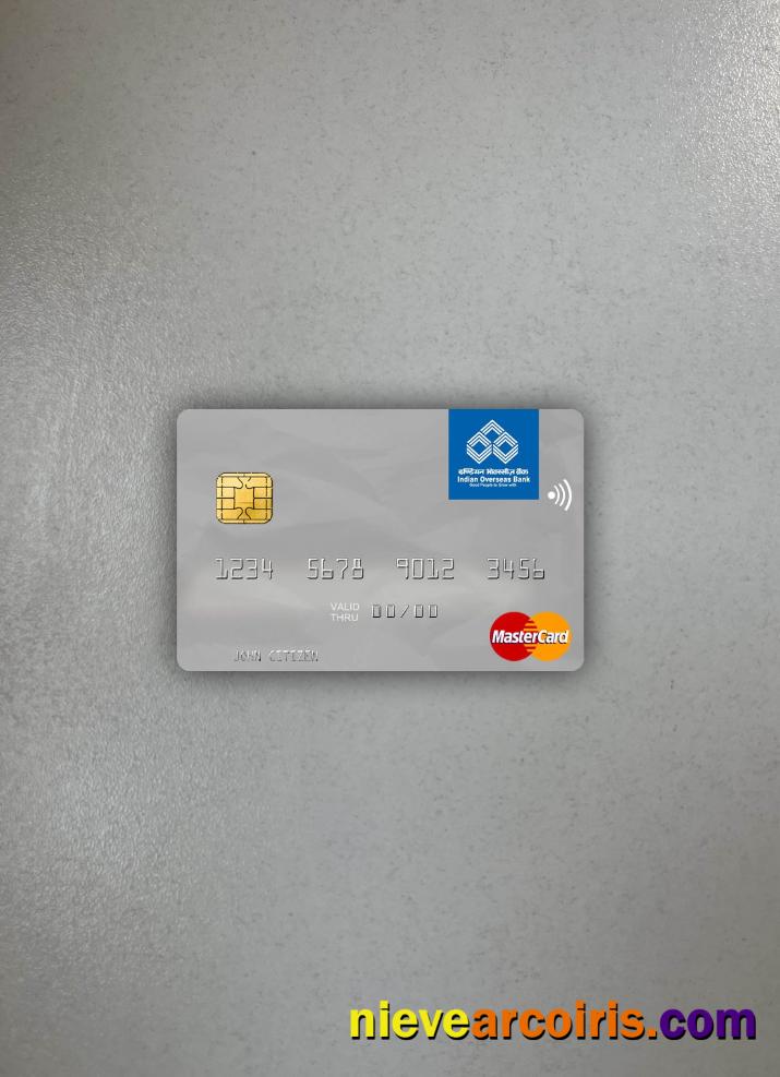 India Indian Overseas Bank Mastercard Photolook Front Photolook