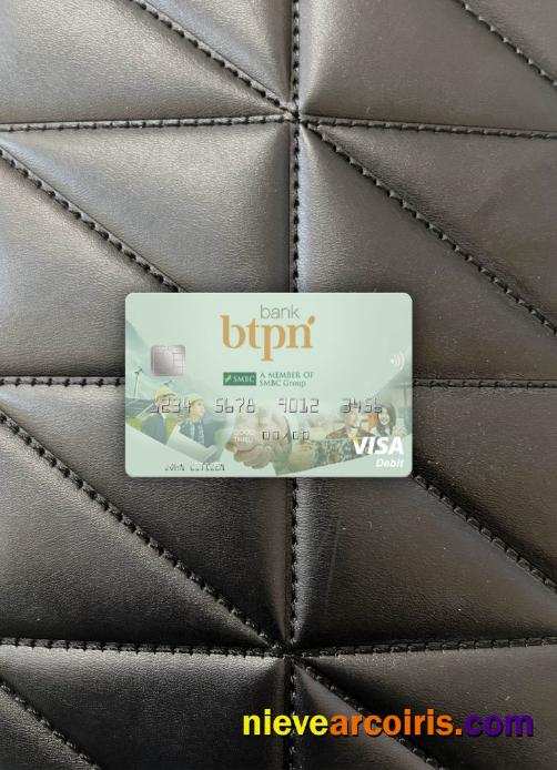 Indonesia Bank BTPN Visa Debit Card Photolook Front Sample