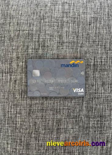 Indonesia Bank Mandiri Visa Debit Card Photolook Front Template