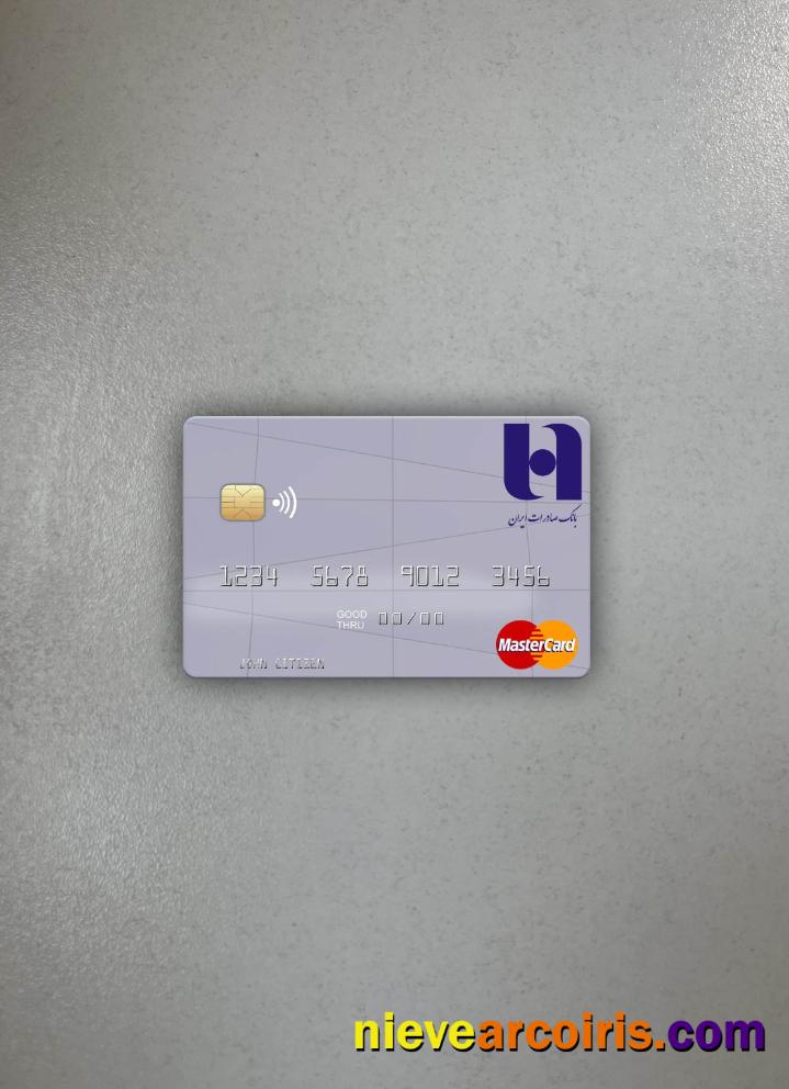 Iran Bank Saderat Iran Mastercard Photolook Front Photolook