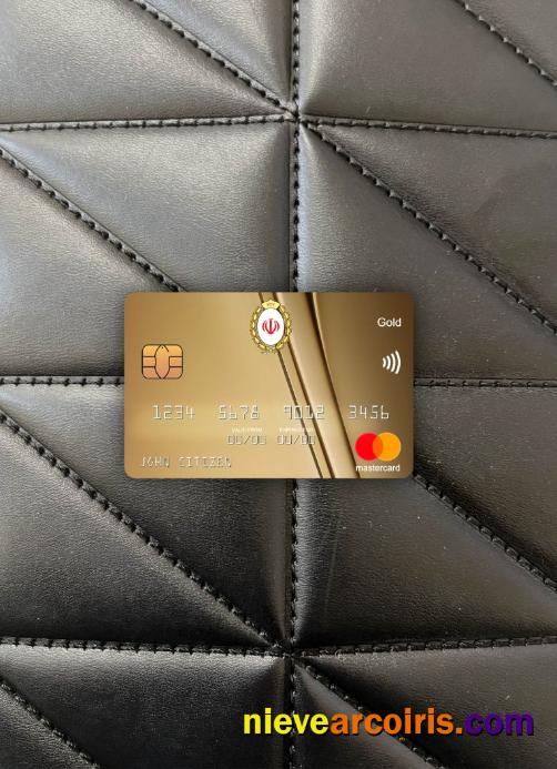 Iran Melli Bank Mastercard Gold Photolook Front Template