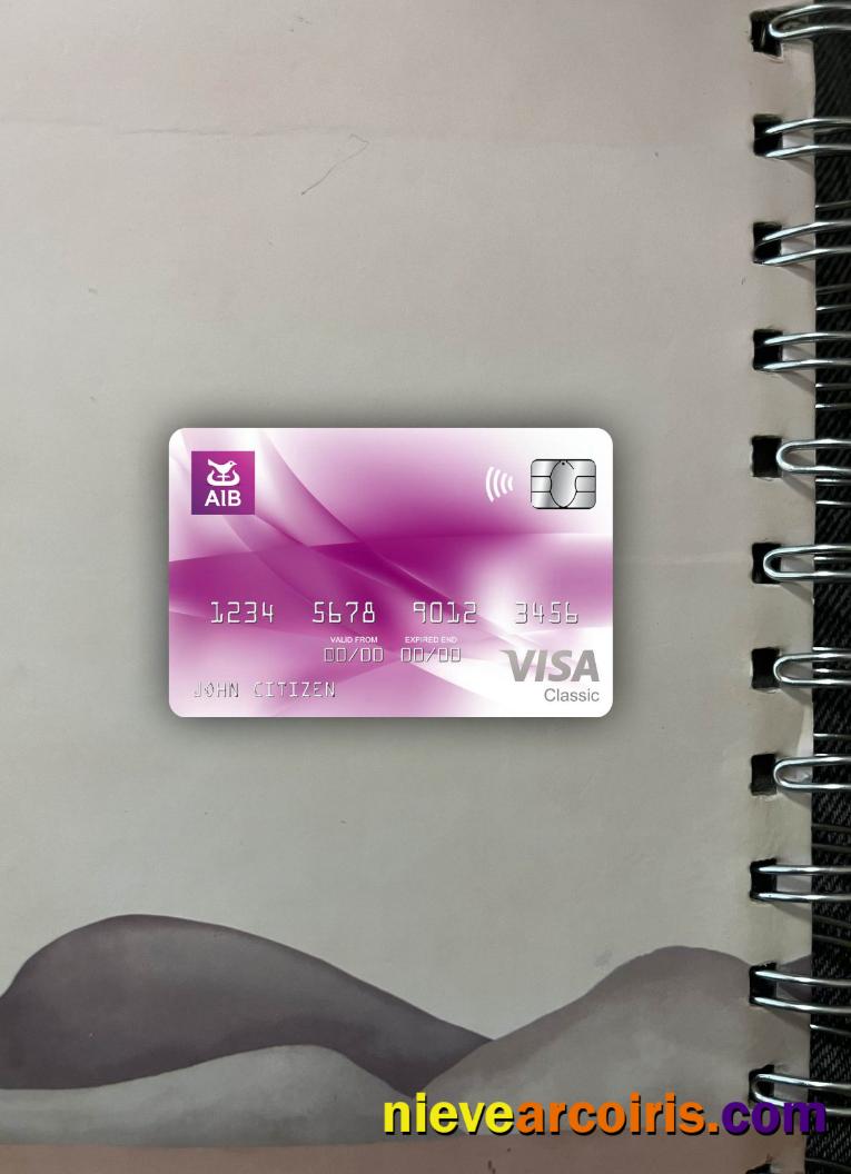 Ireland AIB Bank Visa Classic Card Photolook Front Sample