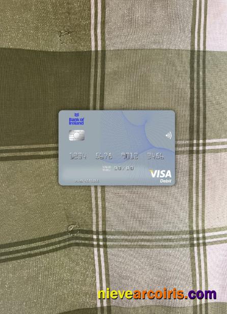 Ireland Bank Of Ireland Visa Debit Card Photolook Front Template