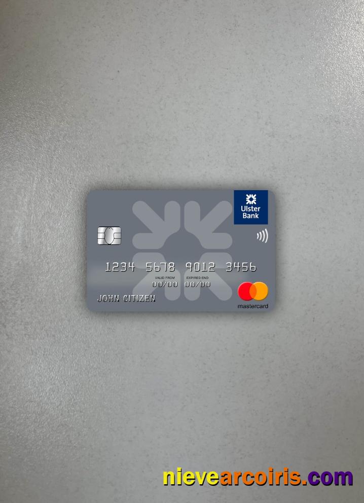 Ireland Ulster Bank Ireland Mastercard Photolook Front Template