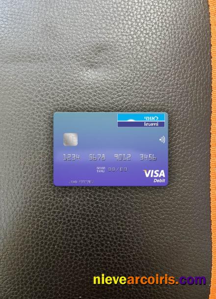 Israel Bank Leumi Visa Debit Card Photolook Front Template