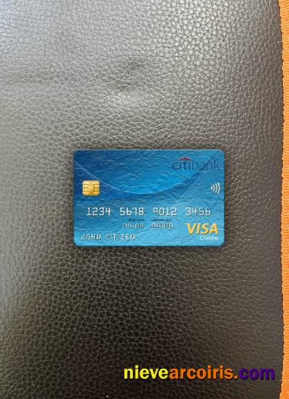 Italy Citibank Visa Classic Card Photolook Front Template
