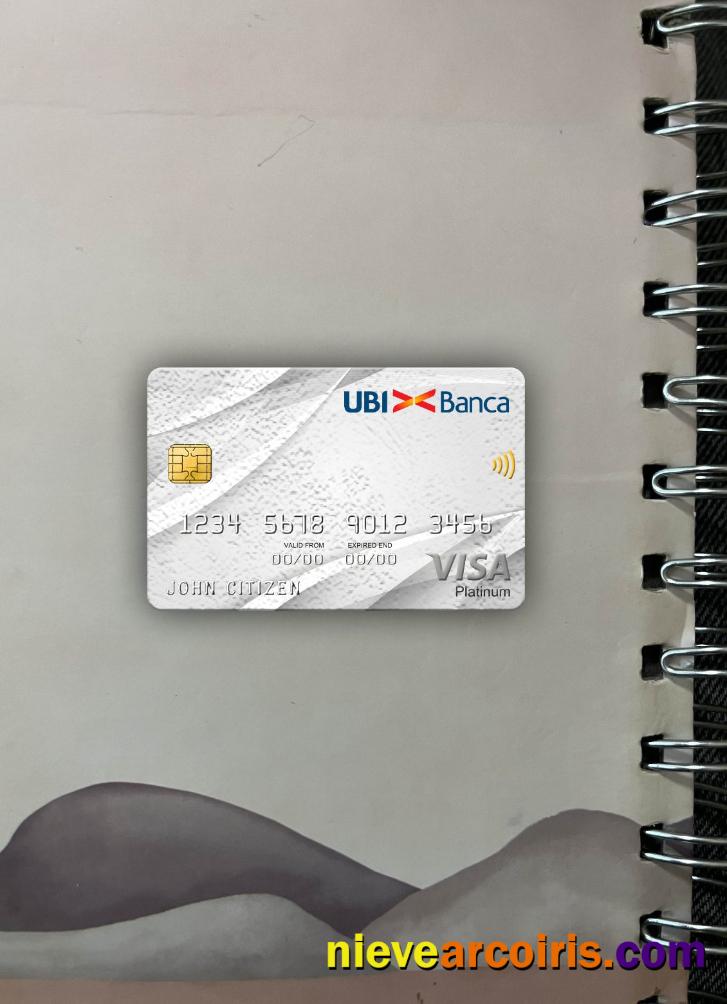 Italy UBI Bank Visa Platinum Card Photolook Front Photolook
