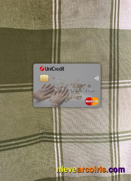 Italy UniCredit Bank Mastercard Photolook Front Sample