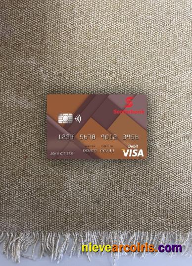 Jamaica Scotiabank Visa Debit Card Photolook Front Template