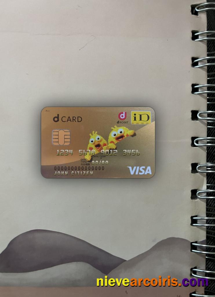 Japan D Point Club Visa Card Photolook Front Sample