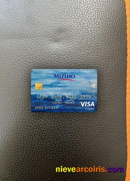 Japan Mizuho Bank Visa Classic Card Photolook Front Sample