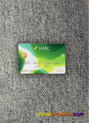 Japan Sumitomo Mitsui Banking Corporation (SMBC) Bank Visa Electron Card Photolook Front Preview