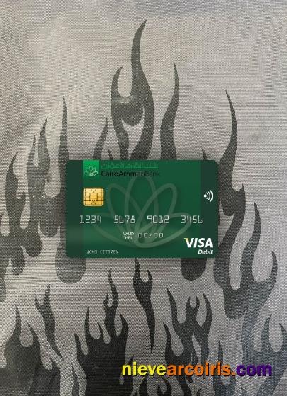 Jordan Cairo Amman Bank Visa Debit Card Photolook Front Sample