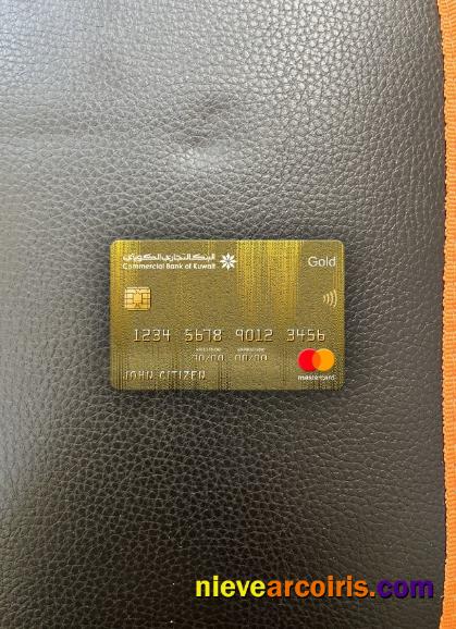 Kuwait Commercial Bank Mastercard Gold Photolook Front Template