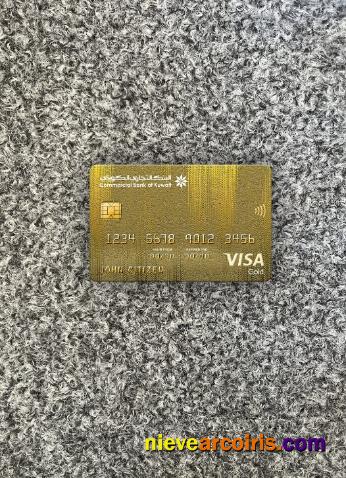 Kuwait Commercial Bank Visa Gold Card Visa Gold Card 2 Photolook Front Photolook