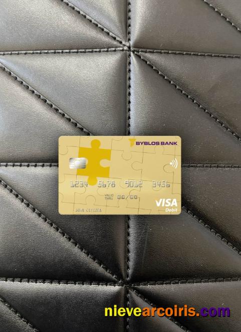 Lebanon Byblos Bank Visa Debit Card Photolook Front Template