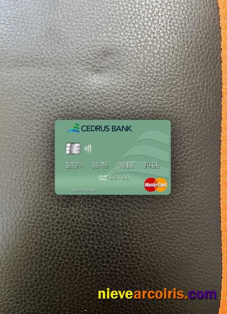 Lebanon Cedrus Bank Mastercard Photolook Front Photolook