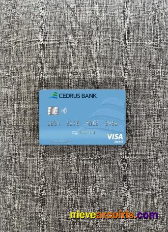 Lebanon Cedrus Bank Visa Debit Card Photolook Front Photolook
