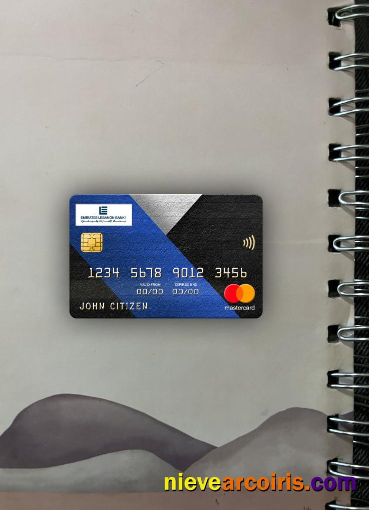 Lebanon Emirates Lebanon Bank Mastercard Photolook Front Template
